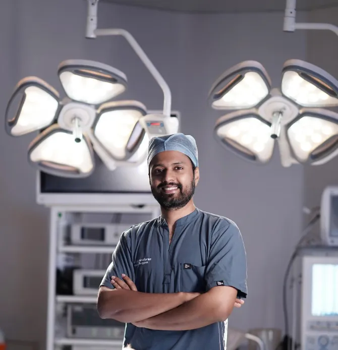 Dr. Govind Karunakaran in clinic